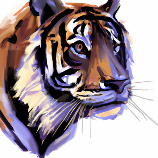 Draw a realistic color photo depicting a Ussuri tiger